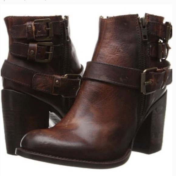 Freebird by Steven Shoes - Freebird by Steven Bolo Boho Cognac Ankle Booties